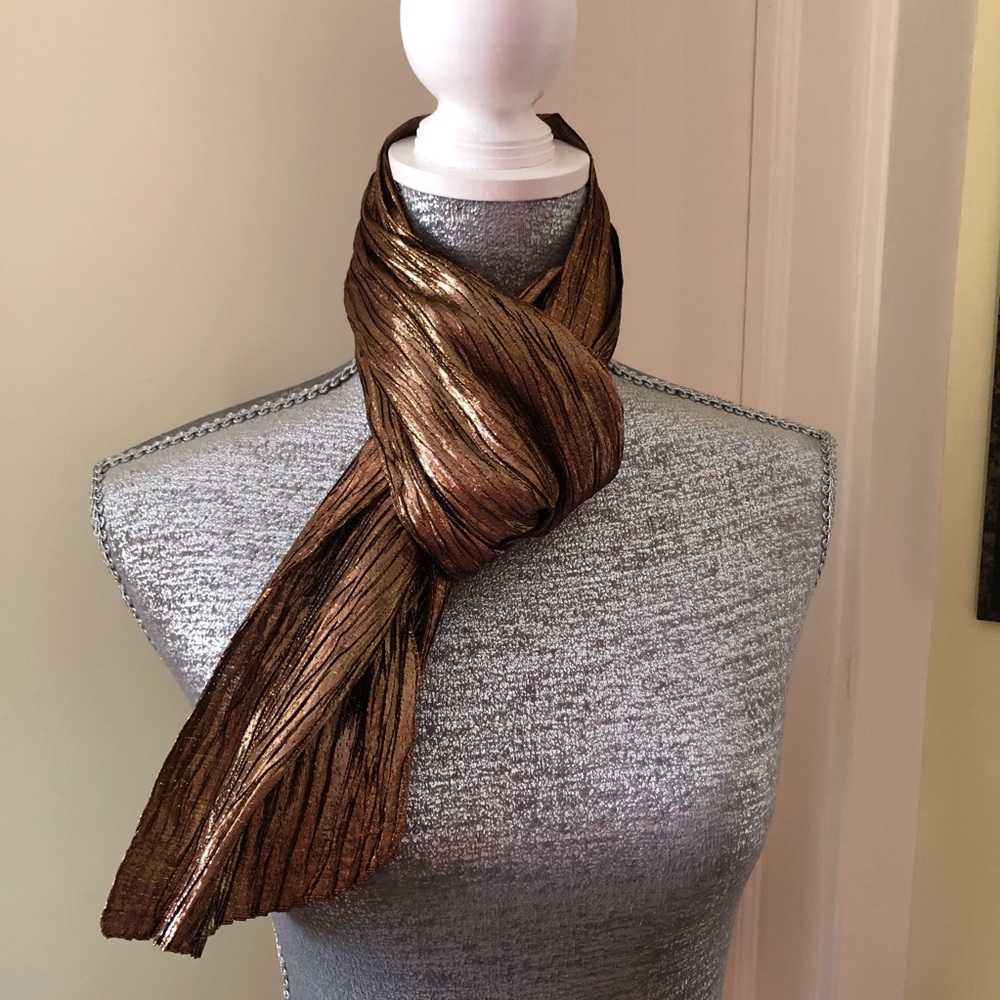 Ananda Smith Copper Metallic Scarf